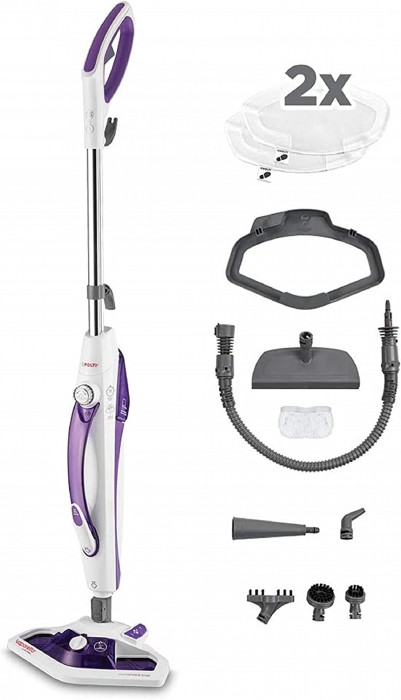 Mop cu Abur Polti Vaporetto SV 440 Double, 15 in 1, 1500W, 2.4Kg, Alb Violet