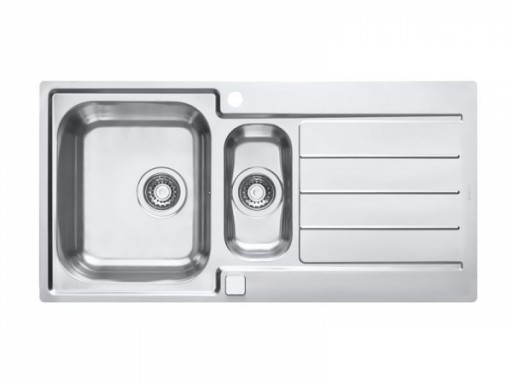 Chiuveta bucatarie inox doua cuve, crom satin, Alveus Line Maxim 10