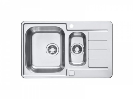 Chiuveta bucatarie inox doua cuve, crom satin, Alveus Line Maxim 70