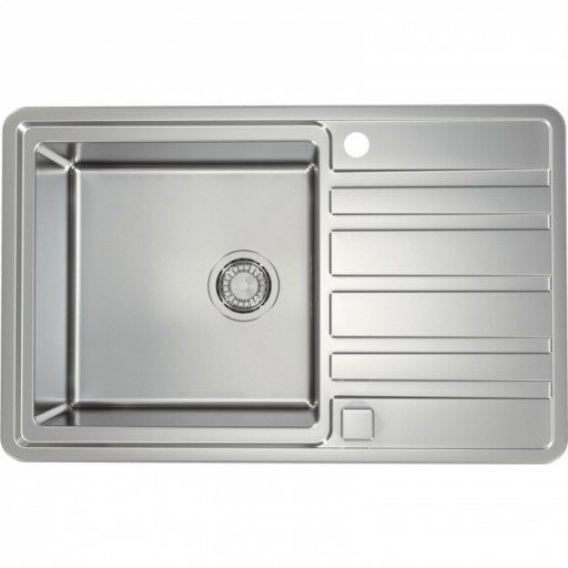 Chiuveta bucatarie inox satin cu picurator, reversibila, Alveus Rando 30