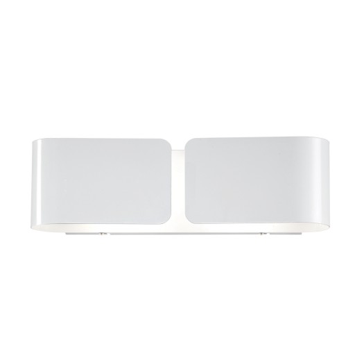 Aplica Ideal Lux Clip AP2 Small 2X60W 44x12.7cm alb