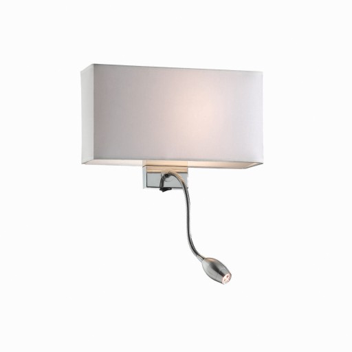 Aplica Ideal Lux Hotel AP2 1x60W 31.7x22.5cm alb