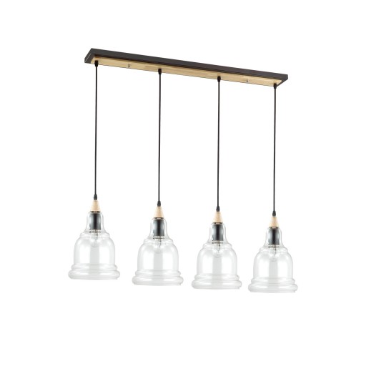 Suspensie Ideal Lux Gretel SB4 4x60W 82x50-131cm negru