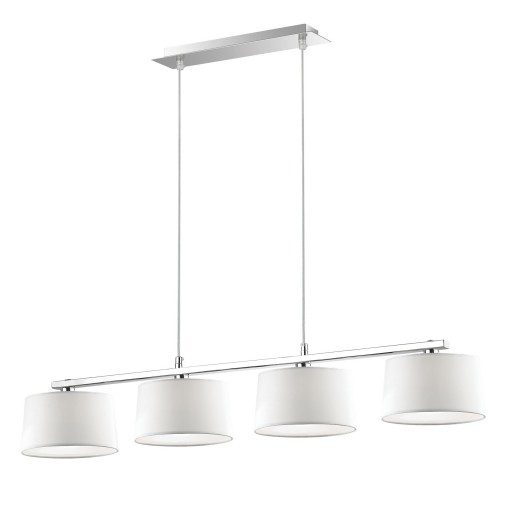 Suspensie Ideal Lux Hilton SB4 4x40W 93x22-100cm alb