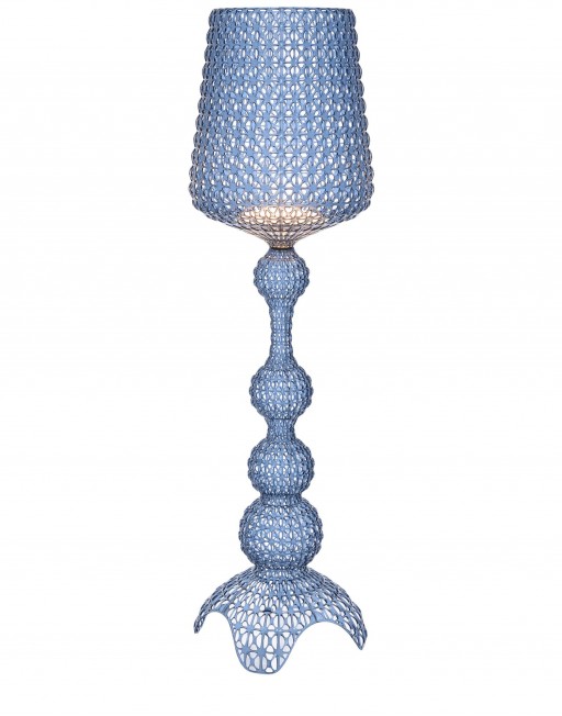 Lampadar Kartell Kabuki design Ferruccio Laviani LED 25W h165cm bleu transparent