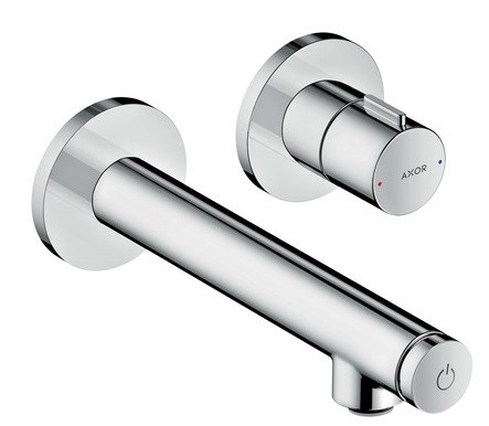 Baterie lavoar Hansgrohe Axor Uno levier Select de perete pipa 165mm fara ventil montaj incastrat necesita corp incastrat