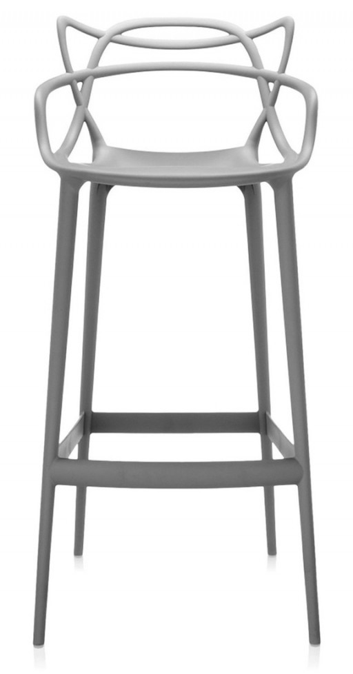 Scaun inalt Kartell Masters Stool design Philippe Starck & Eugeni Quitllet 75cm gri