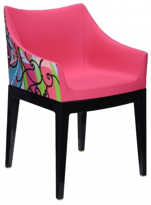 Scaun Kartell Madame design Philippe Starck Paris roz-negru