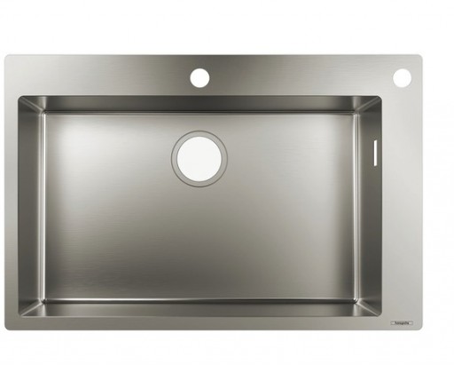 Chiuveta bucatarie Hansgrohe S712-F660 cu 1 cuva 760x500mm orificiu buton control inox