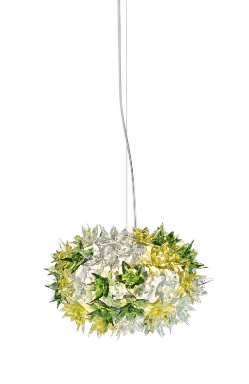 Suspensie Kartell Bloom design Ferruccio Laviani G9 max 3x33W d28cm menta