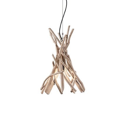 Pendul Ideal Lux Driftwood SP1 1x60W 35x65-130cm