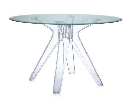 Masa Kartell Sir Gio design Philippe Starck diametru 120cm verde - transparent