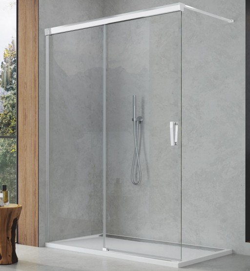 Cabina de dus Walk-in culisanta Sanswiss Cadura 120cm stanga sticla securizata 6mm