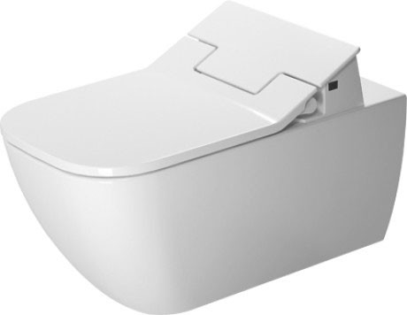 Vas WC suspendat Duravit Happy D.2 62cm pentru capac cu functie de bideu SensoWash finisaj WonderGliss