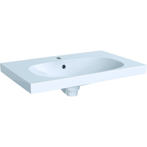 Lavoar Geberit Acanto 75x48.2cm montare pe mobilier alb