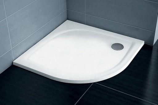 Cadita de dus semirotunda Ravak Elipso Pro Flat 90x90cm alb