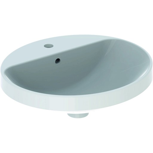 Lavoar oval Geberit VariForm 50x45cm montare in blat alb