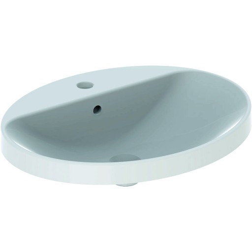 Lavoar oval Geberit VariForm 60x48cm montare in blat alb