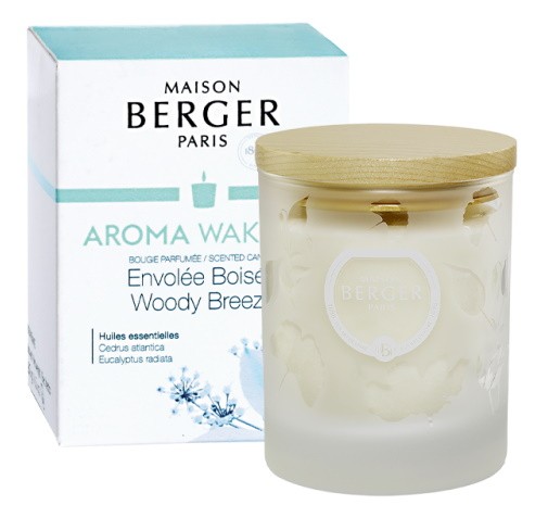 Lumanare parfumata Maison Berger Aroma Wake-up Woody Breeze 180g