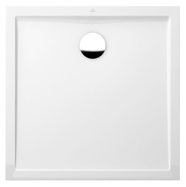 Cadita de dus rectangulara Villeroy & Boch Futurion Flat 90x90cm alb