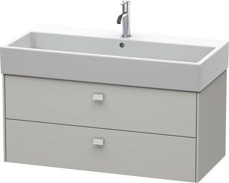 Dulap baza suspendat Duravit Brioso 984x442mm cu doua sertare gri ciment mat