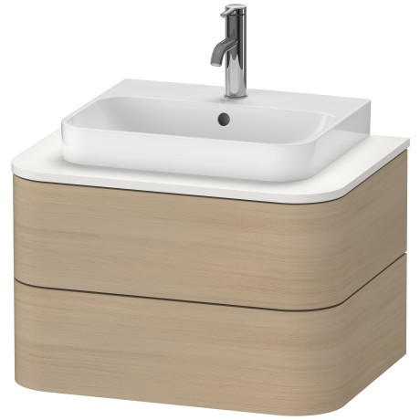 Dulap baza suspendat Duravit Happy D.2 Plus 65cm cu 2 sertare furnir lemn stejar mediteranean