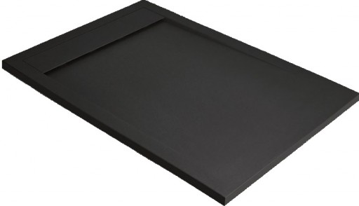 Cadita dus dreptunghiulara slim Radaway Teos F 100x70x4cm marmura negru