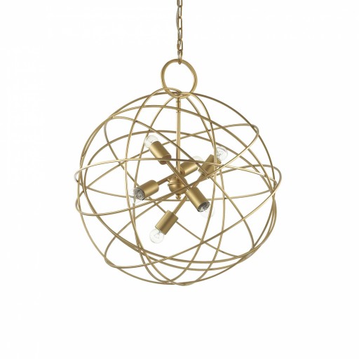 Pendul Ideal Lux Konse SP6 6x60W E27 h102-174cm dark gold