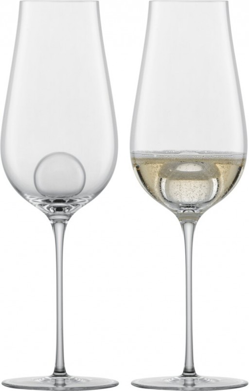 Set 2 pahare sampanie Zwiesel Glas Air Sense design Bernadotte & Kylberg handmade 331ml