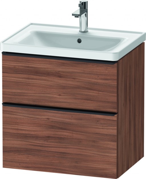 Dulap baza Duravit D-Neo cu 2 sertare pentru lavoar 65cm Natural Walnut Decor