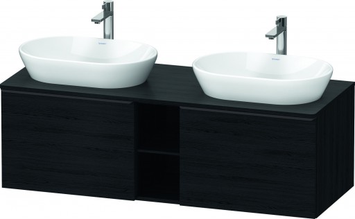 Dulap baza Duravit D-Neo cu 2 sertare pentru lavoar 140cm Black Oak