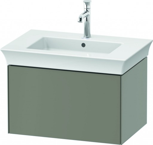 Dulap baza Duravit White Tulip cu 1 sertar pentru lavoar 75cm Stone Grey Satin Matt Lacquer