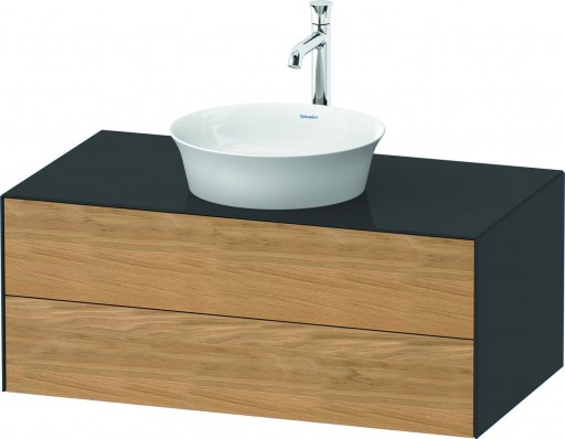 Dulap baza Duravit White Tulip cu 2 sertare pentru lavoar tip bol 100cm Natural Oak Solid