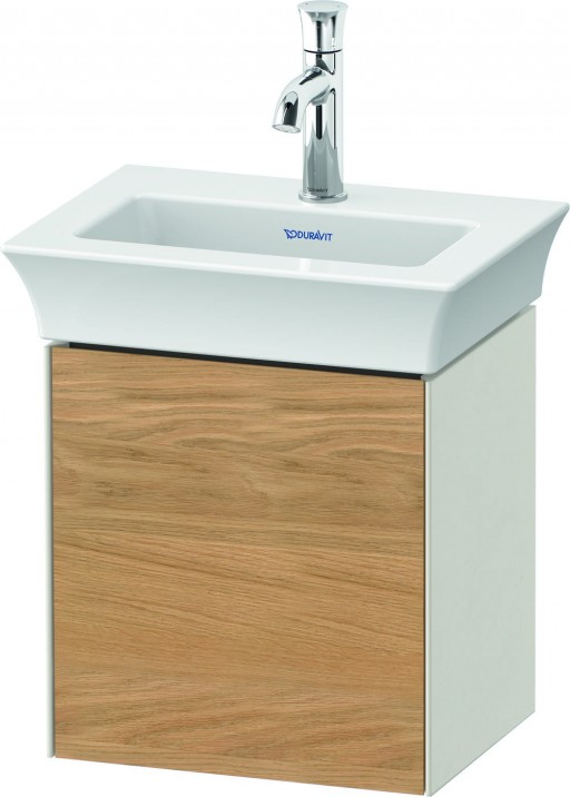 Dulap baza Duravit White Tulip cu 1 usa pentru lavoar 45cm Oak - Nordic White Satin Matt Lacquer