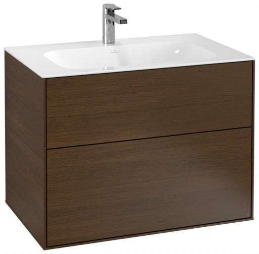 Dulap baza suspendat Villeroy & Boch Finion 80x59x50cm Wallnut Veneer