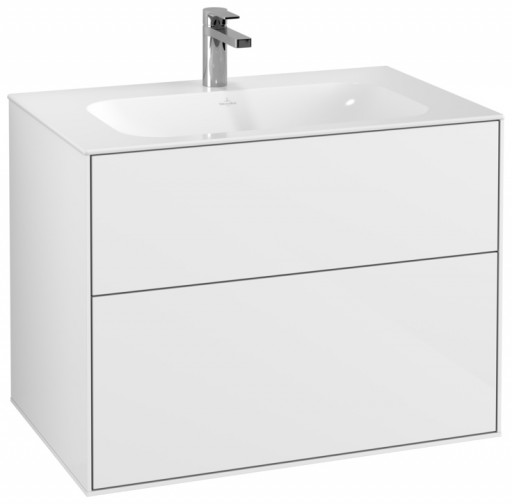 Dulap baza suspendat Villeroy & Boch Finion 80x59x50cm Glossy White Laquer