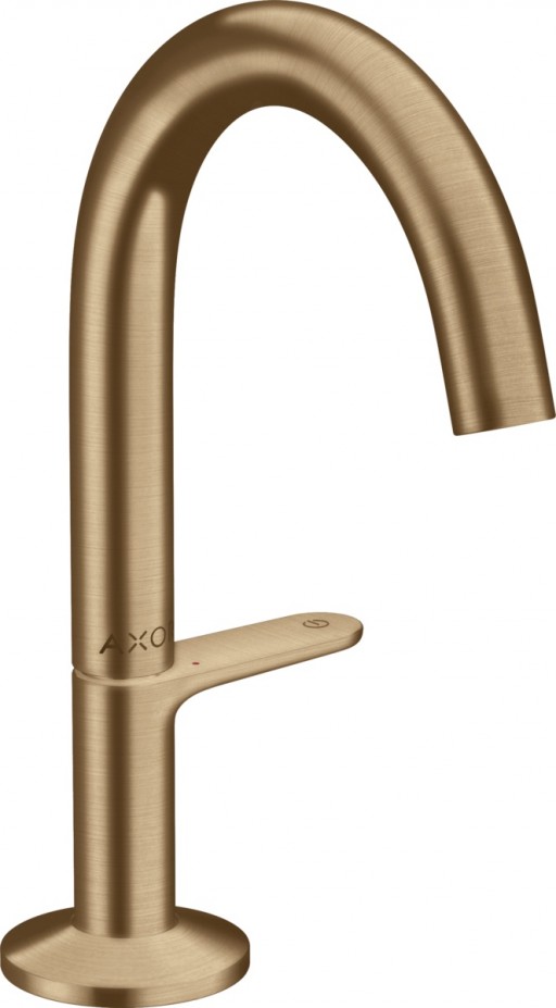 Baterie lavoar Hansgrohe Axor ONE Select 140 ventil push-open bronz periat