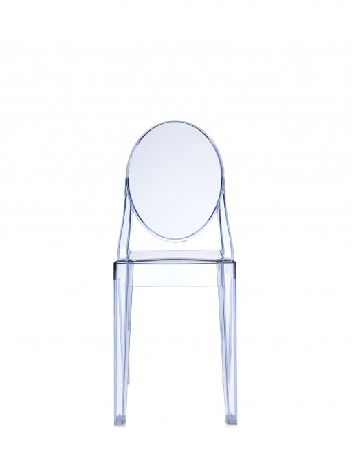 Set 2 scaune Kartell Victoria Ghost design Philippe Starck bleu transparent