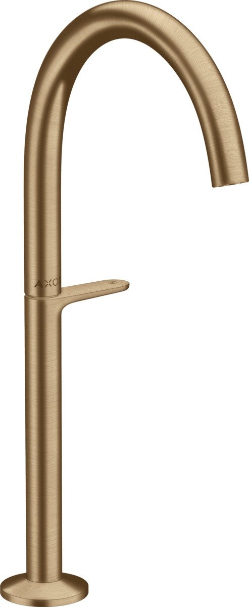 Baterie lavoar Hansgrohe Axor ONE Select 260 pentru lavoar tip bol ventil push-open bronz periat