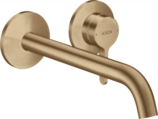 Baterie lavoar Hansgrohe Axor ONE cu pipa 220mm din 2 elemente necesita corp ingropat bronz periat