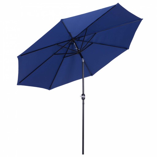 Outsunny Umbrelă pentru Grădină Φ300cm, Stâlp Demontabil, Metal și Poliester, Albastru | Aosom Romania