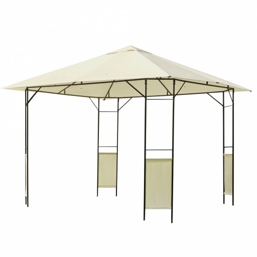 Pavilion Gazebo pentru Grădină Outsunny Alb din Metal 3x3m | Aosom Romania