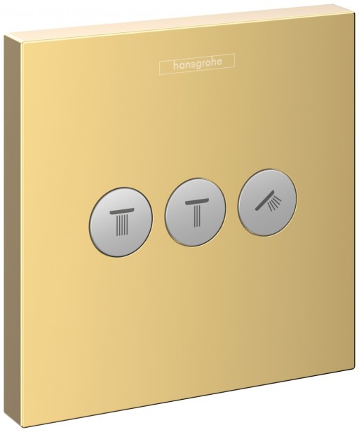 Divertor Hansgrohe Shower Select pentru 3 consumatori necesita corp ingropat gold optic lustruit