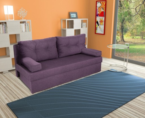 Canapea extensibila Alfi 192x80x77 cm cu lada de depozitare, Purple