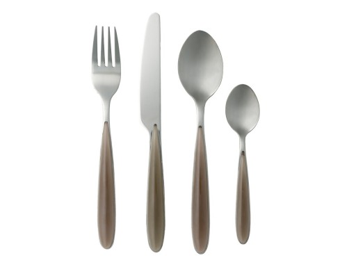 Set tacamuri 16 piese, Brandani, inox, gri dove