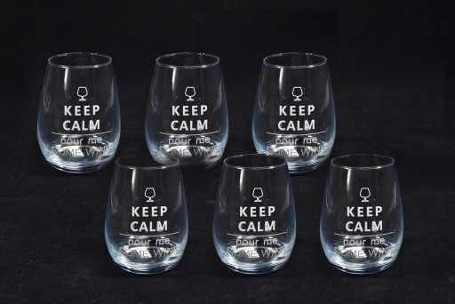 Set 6 pahare Keep Calm, Mercury, 460 ml, 9x11.5 cm, sticla