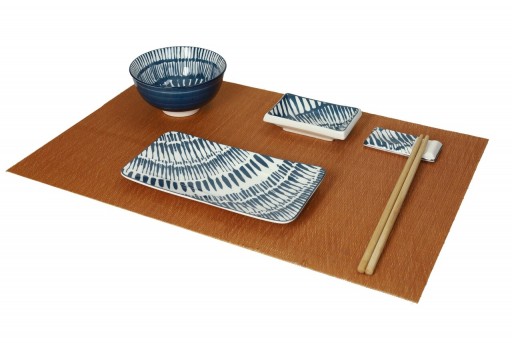 Set pentru sushi 12 piese Brandani V2, 31x29x6 cm, portelan/bambus