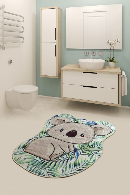 Covoras de baie Koala Shape, Chilai, 80x100 cm, multicolor