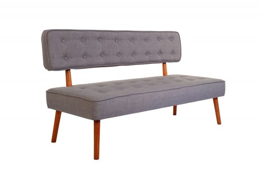 Canapea fixa Westwood Loveseat, Zeon, 2 locuri, 140x64x78 cm, lemn, gri