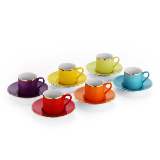 Set de cafea Kutahya Porselen, RU12KT15221, 12 piese, portelan